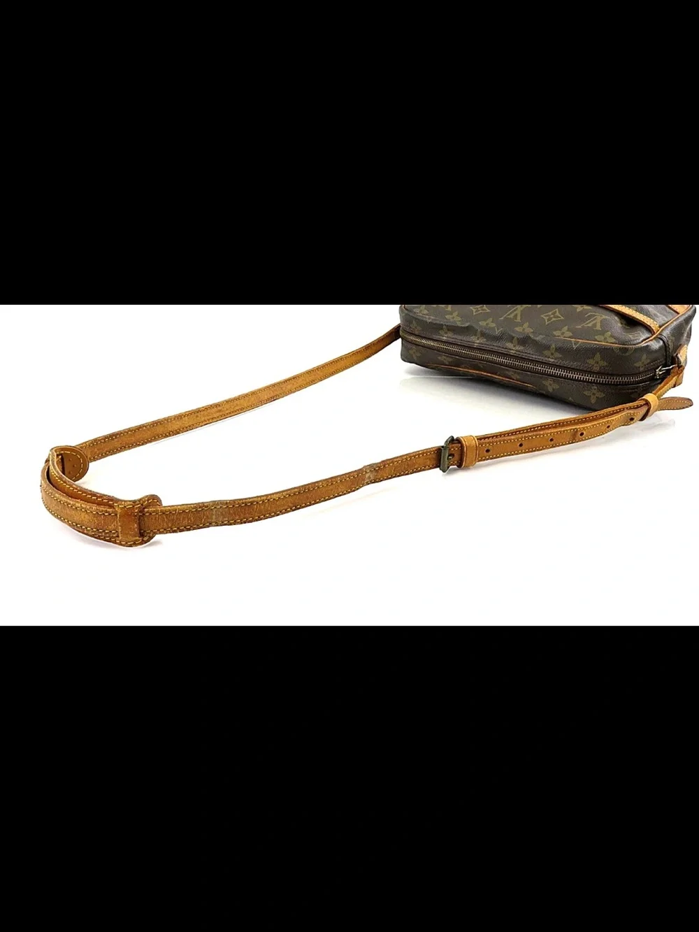 Louis Vuitton Monogram Canvas Messenger Bag with Tan Trim